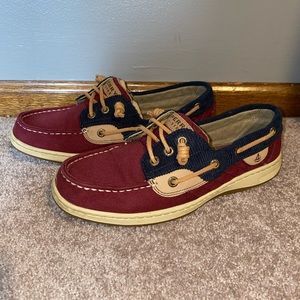Maroon Sperry Boatshoe